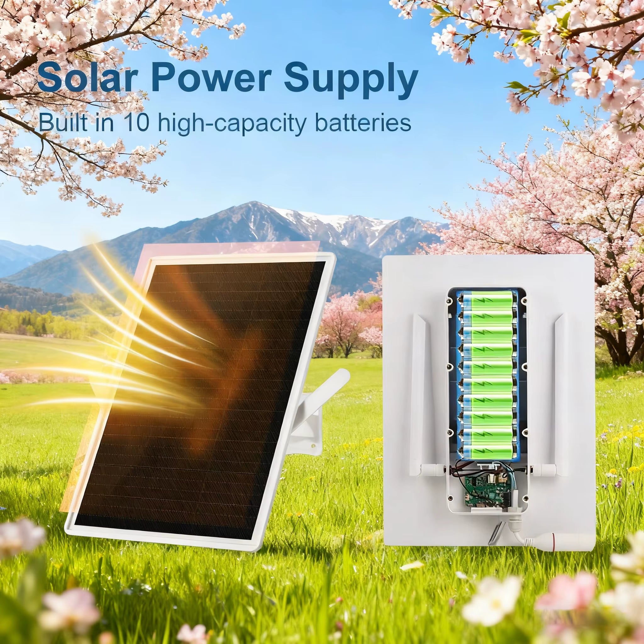 15W 4G SIM Card Solar Router with Solar Panel Built-In 20000Mah Battery Router 2.4Ghz Wifi Hotspot IP66 Waterproof